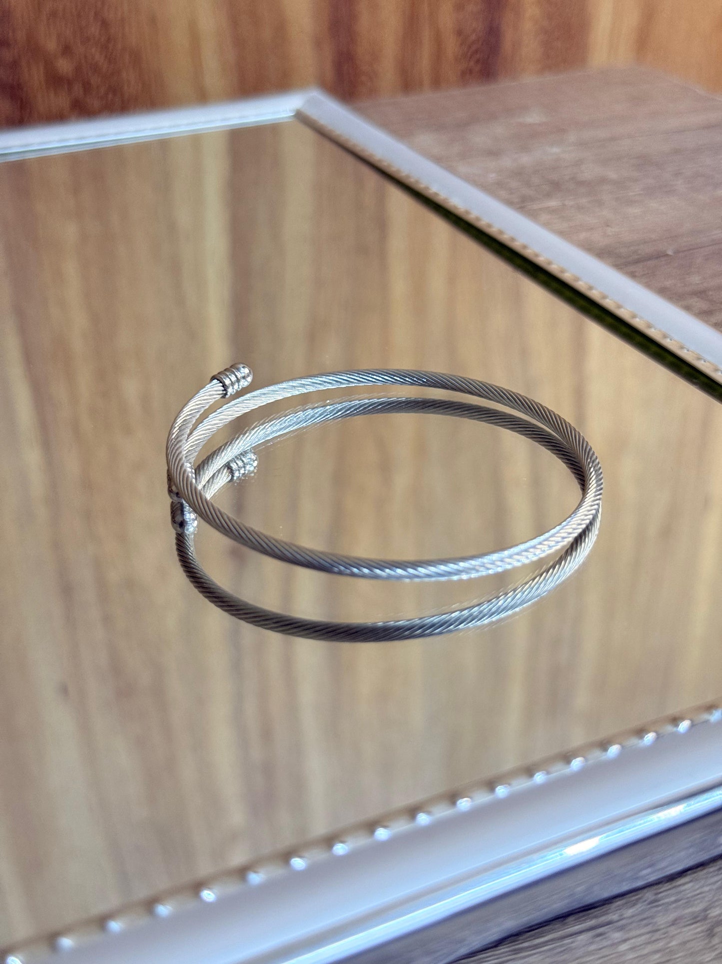 Set de 3 brazaletes abiertos estilo europeo de lujo