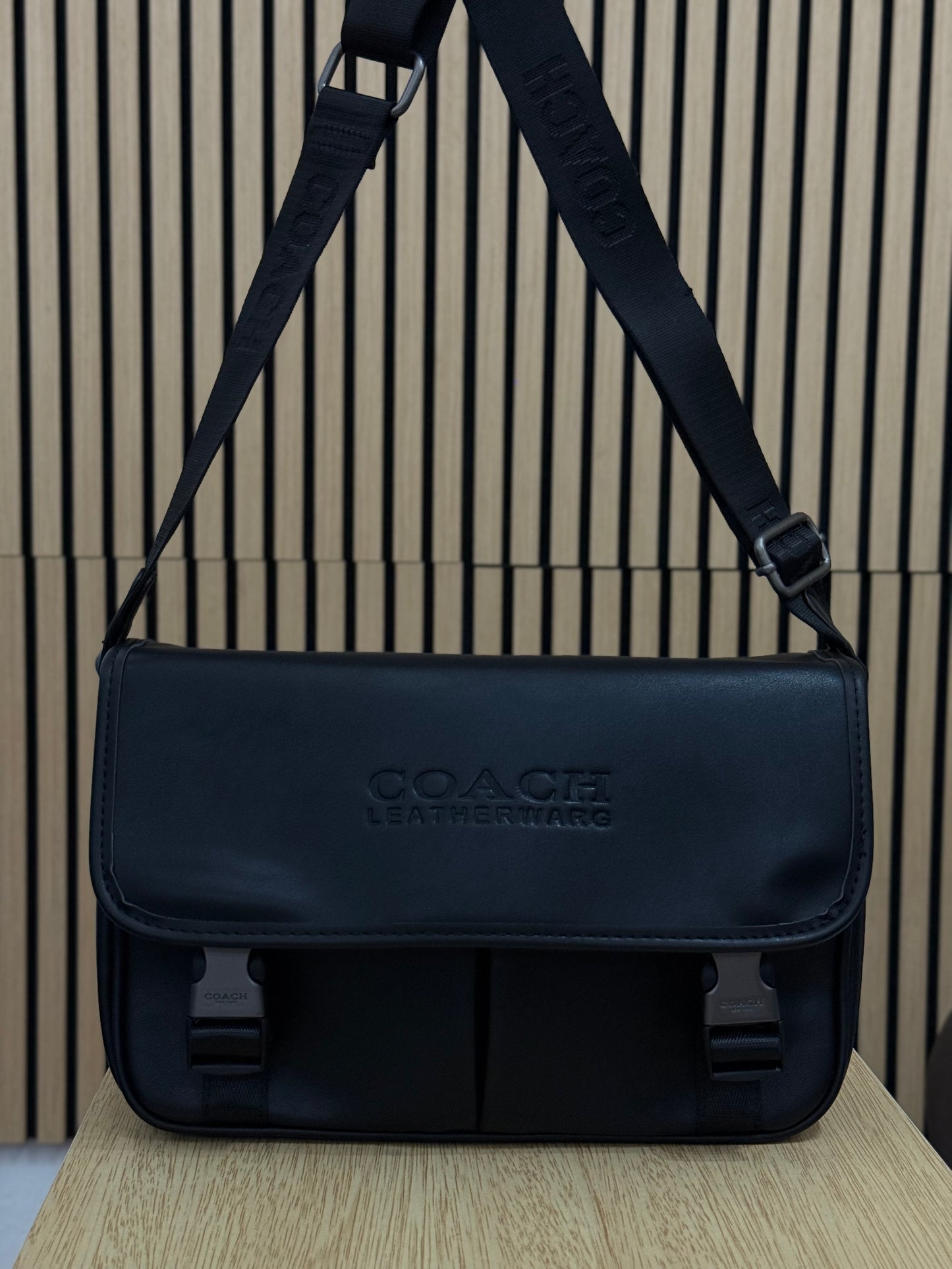 Coach Bolso Messenger League Black Male One Size😮‍💨