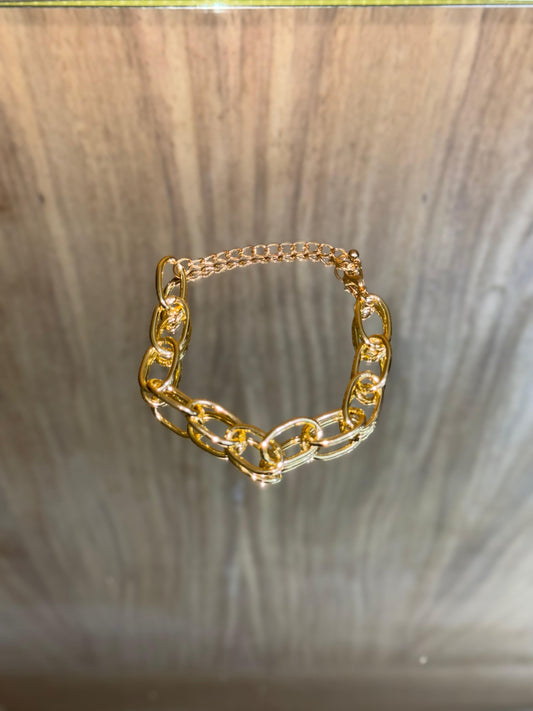 cadena minimalistas chapadas en oro de 18K de acero inoxidable